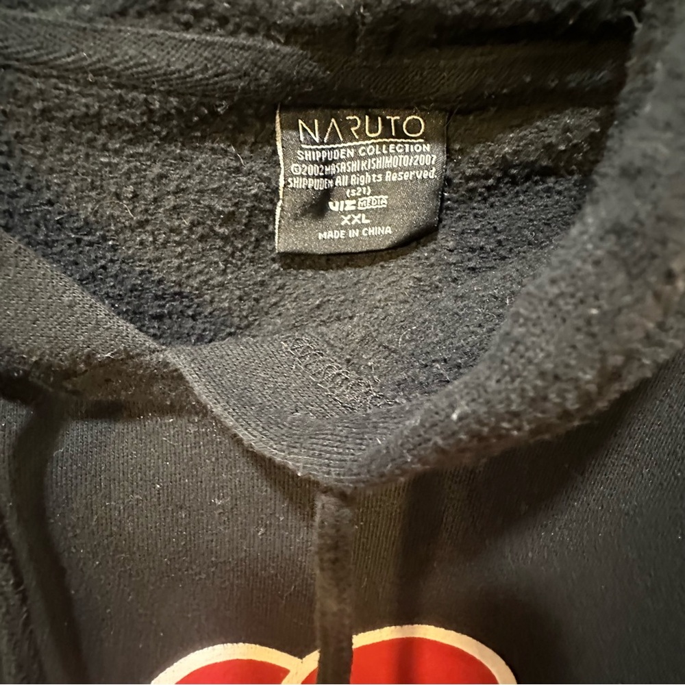 Vintage 2002 naruto viz akatsuki sasuke hoodie size XXL - Picture 3 of 10